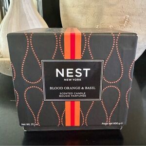 NEST New York Blood Orange & Basil Scented Candle - Black with Orange Accents